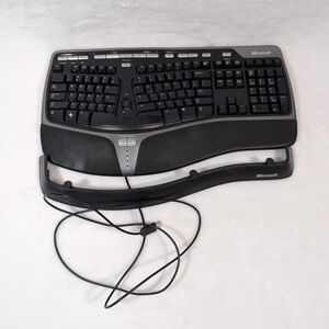 Microsoft Natural Ergonomic Keyboard 4000 v1.0 Wired USB Black Silver KU-0462